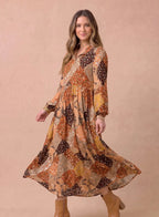 *PRE-ORDER* Floral & Geometric Patchwork Maxi Dress