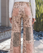 *PRE-ORDER* Patchwork Print Casual Jeans