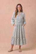 *PRE-ORDER* Ditsy Floral Mock Neck Midi Dress