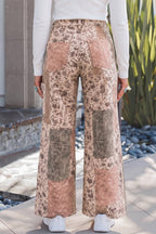 Western/ Patchwork Print Casual Shift Jeans