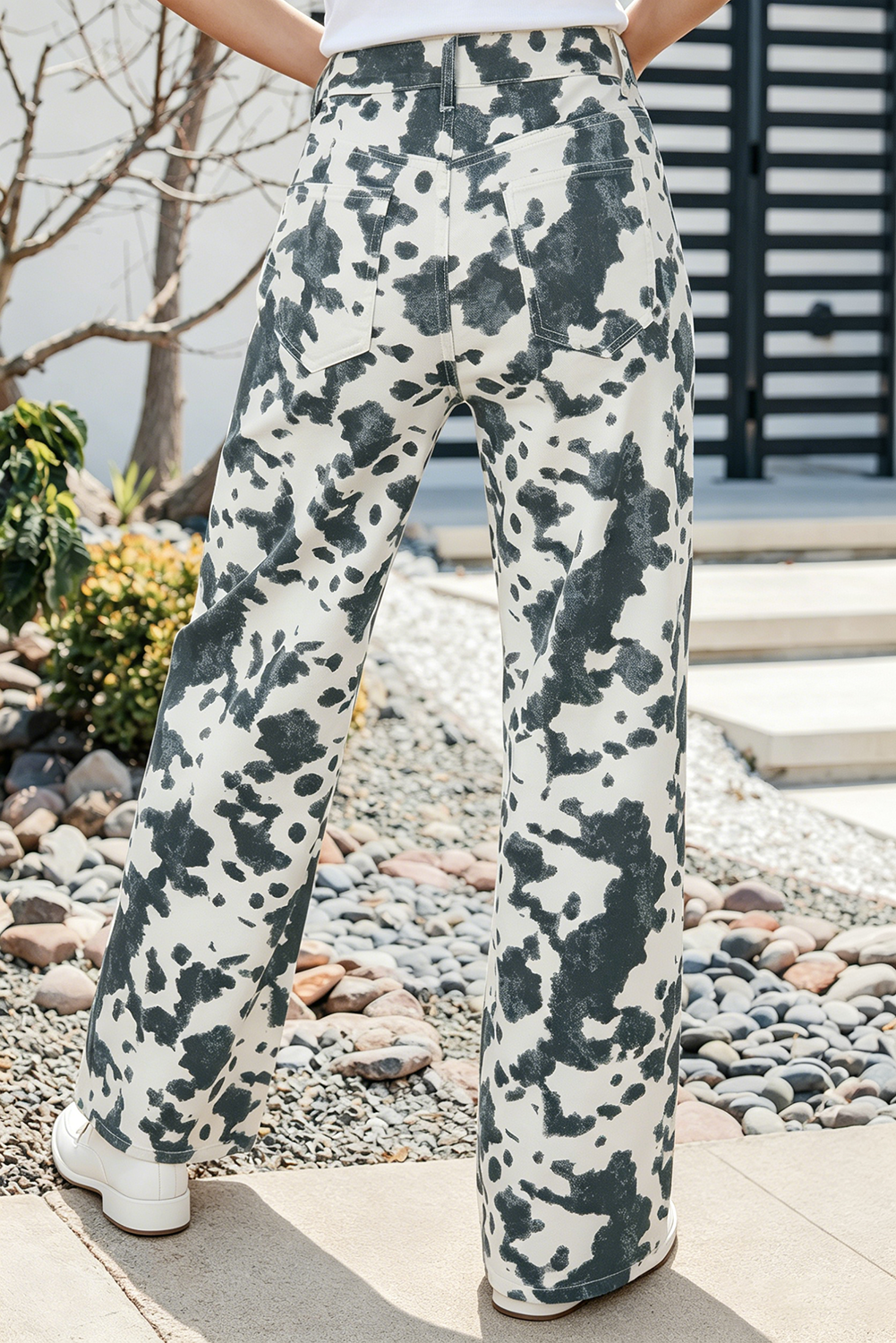 Western Pants Metal Button Full Length Regular Fit Jeans
