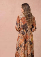 *PRE-ORDER* Floral & Geometric Patchwork Maxi Dress
