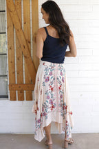 N6E22-A652 HANKY HEM MAXI SKIRT