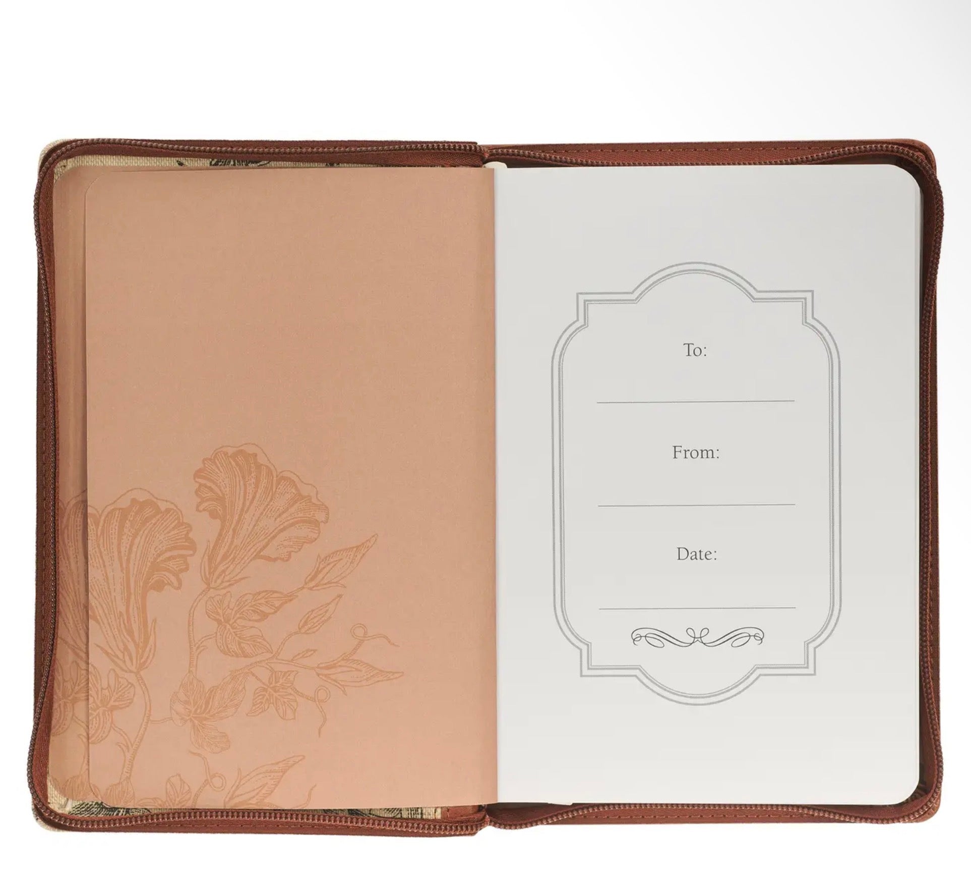 *PRE-ORDER* Amazing Grace Natural Canvas & Brown Faux Leather Journal