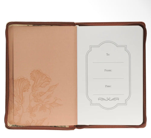 *PRE-ORDER* Amazing Grace Natural Canvas & Brown Faux Leather Journal