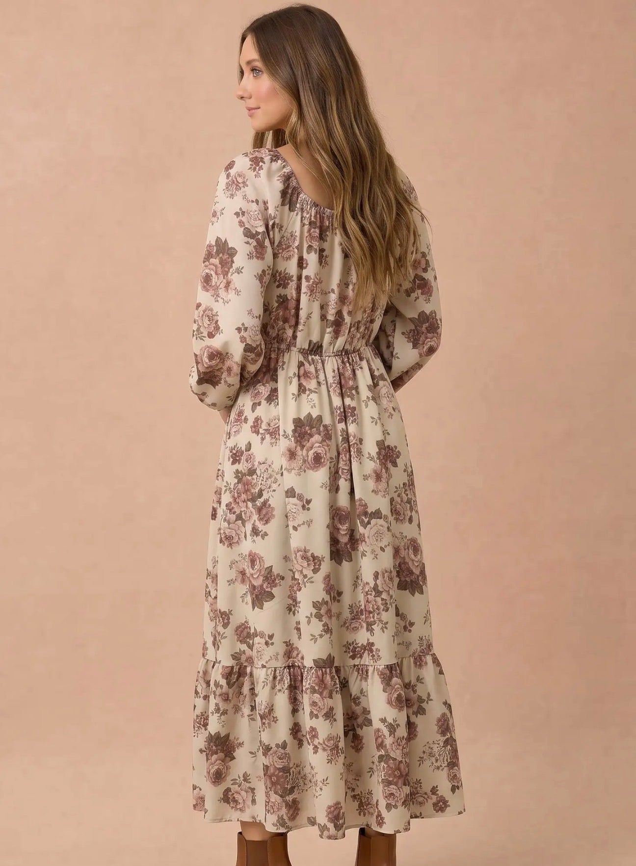 *PRE-ORDER* Floral Smocked Tiered Midi Dress
