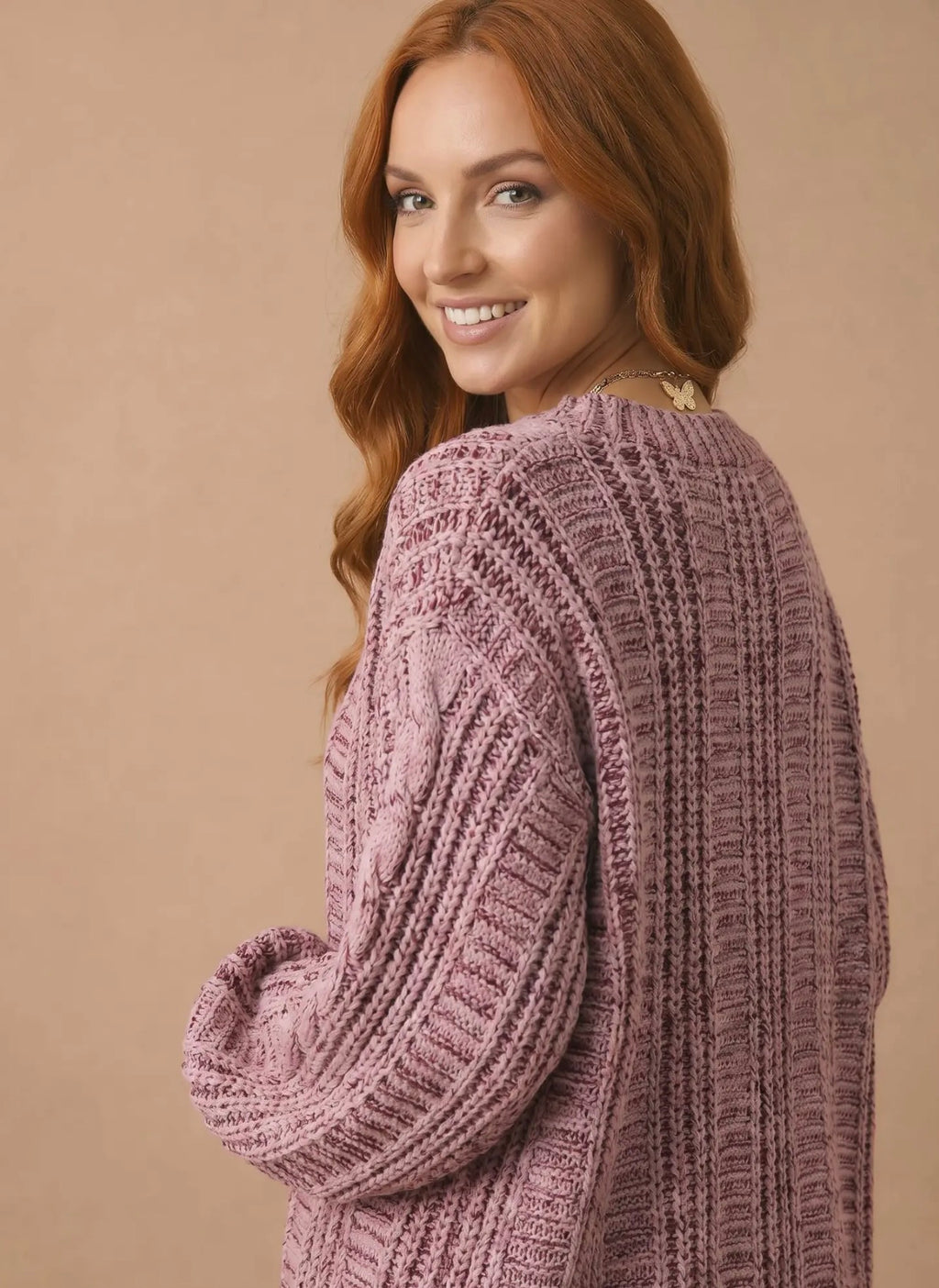 *PRE-ORDER* Button Down Oversized Chunky Cable Cardigan