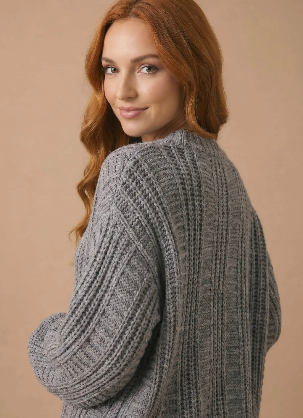 *PRE-ORDER* Button Down Oversized Chunky Cable Cardigan