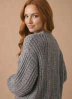 *PRE-ORDER* Button Down Oversized Chunky Cable Cardigan