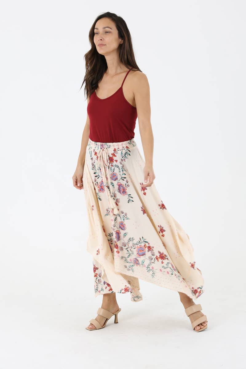 N6E22-A652 HANKY HEM MAXI SKIRT