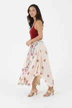 N6E22-A652 HANKY HEM MAXI SKIRT