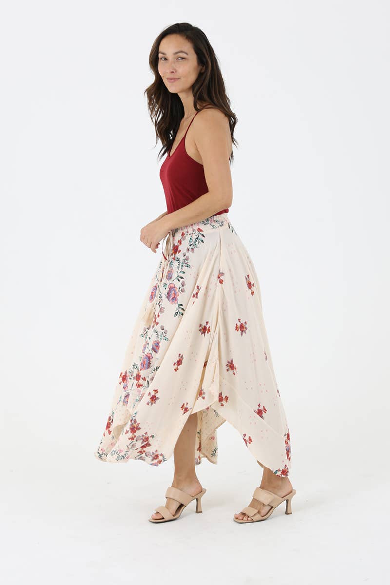 N6E22-A652 HANKY HEM MAXI SKIRT
